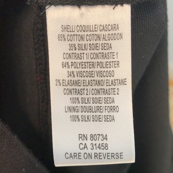 BCBGMaxAzria || Black Tuxedo Ruffle Sheer Sleeveless Sheath Silk Cotton Dress 6 - Picture 15 of 17